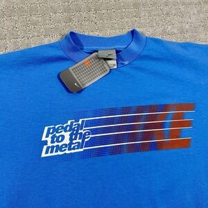 VTG 2004 Nike Pedal to the Metal Size XL Car Racing DSNWT Light Blue Y2K Tshirt